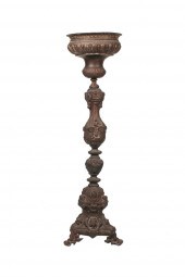 BAROQUE STYLE COPPER TORCHIERE