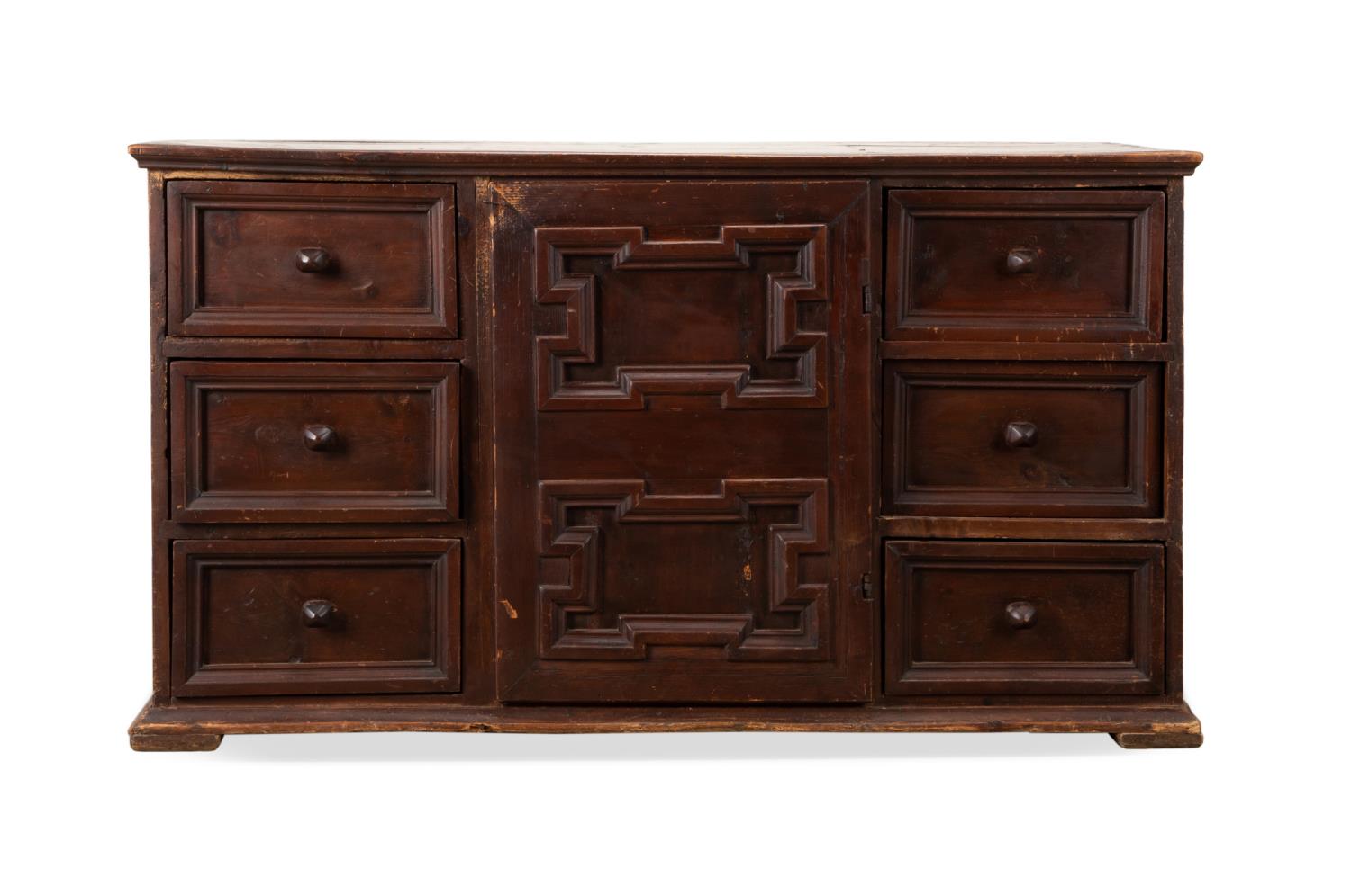 BAROQUE STYLE DARK STAINED PINE