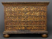 BAROQUE STYLE EBONIZED CHEST O