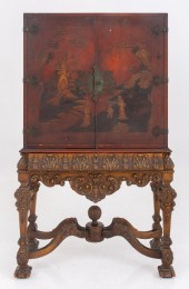 BAROQUE STYLE FAUX LACQUER CAB