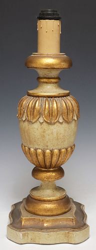 BAROQUE STYLE GILT PAINTED VASIFORM