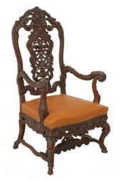 BAROQUE STYLE HEAVILY CARVED L