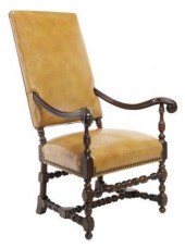 BAROQUE STYLE HIGHBACK LEATHER