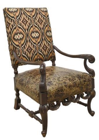 BAROQUE STYLE HIGHBACK LEATHER SEAT