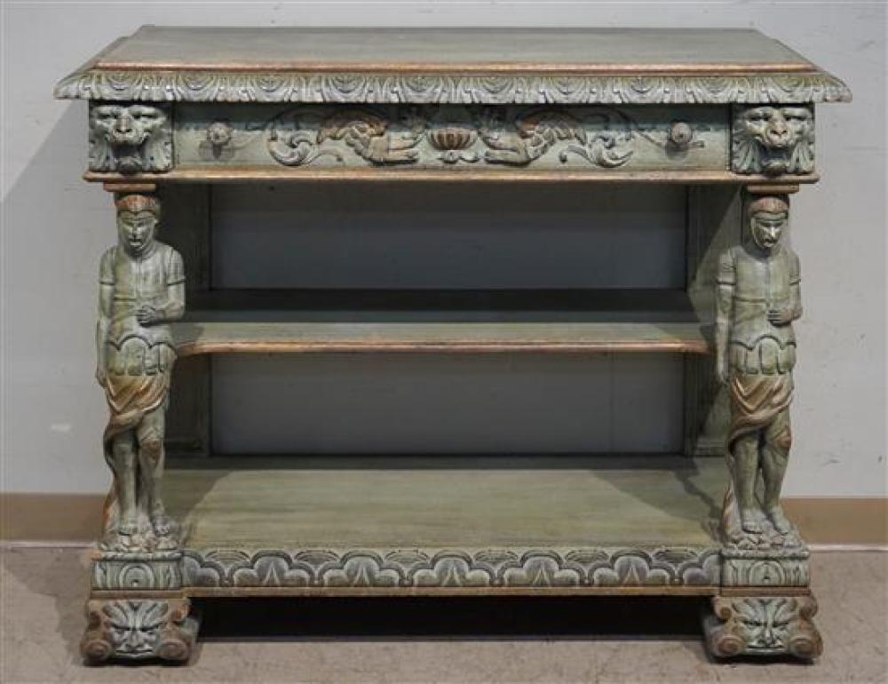 BAROQUE STYLE LIGHT GREEN PAINTED