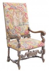 BAROQUE STYLE NEEDLEPOINT HIGH