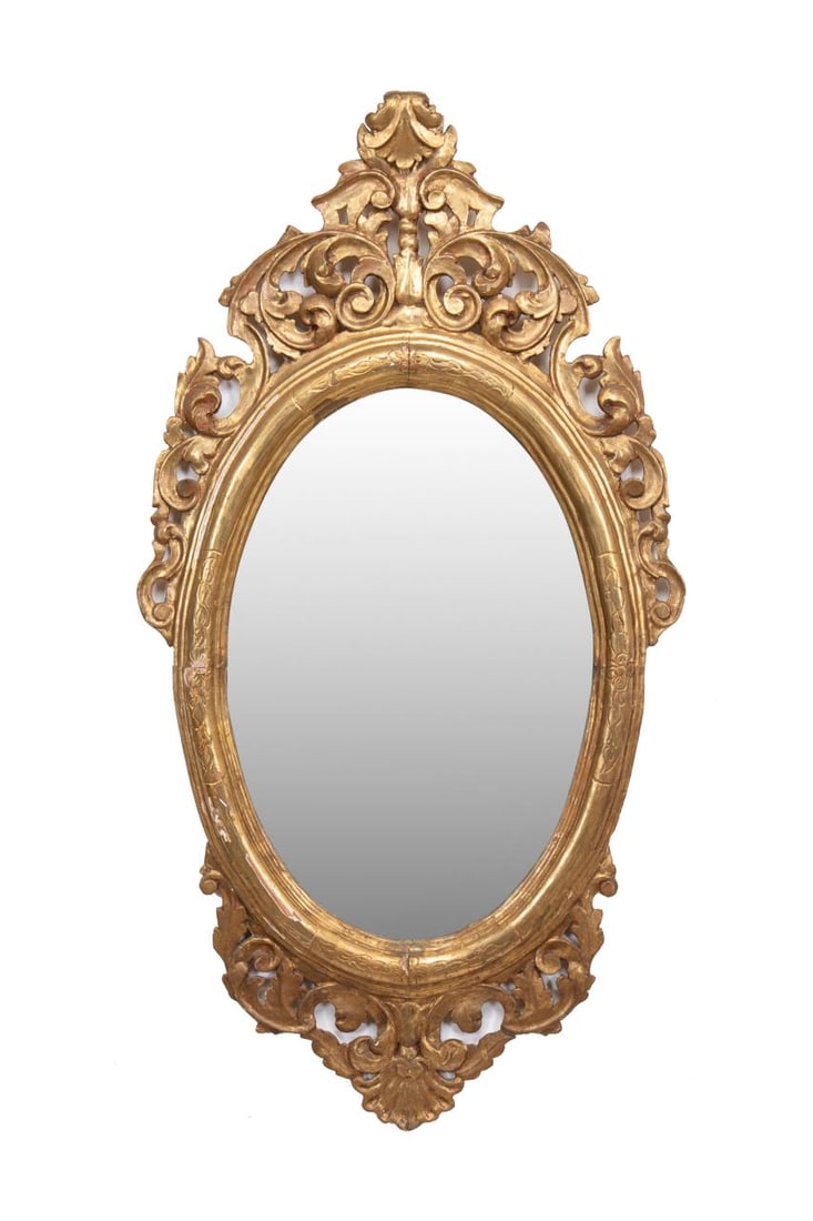 BAROQUE STYLE OVAL GILTWOOD