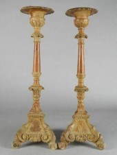 BAROQUE STYLE PINE CANDLESTICK
