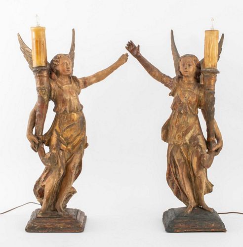 BAROQUE STYLE POLYCHROMED WOODEN