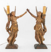BAROQUE STYLE POLYCHROMED WOOD