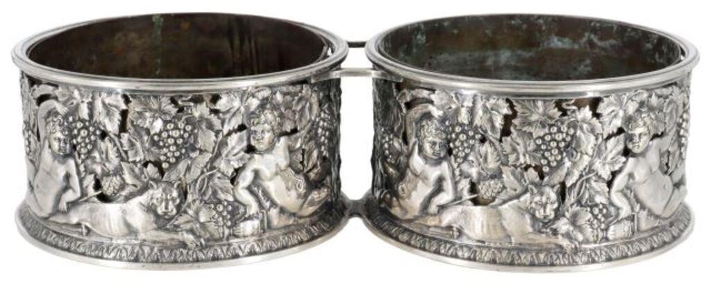 BAROQUE STYLE SILVERPLATE DUAL WINE