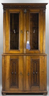 BAROQUE STYLE WALNUT BOOKCASEB