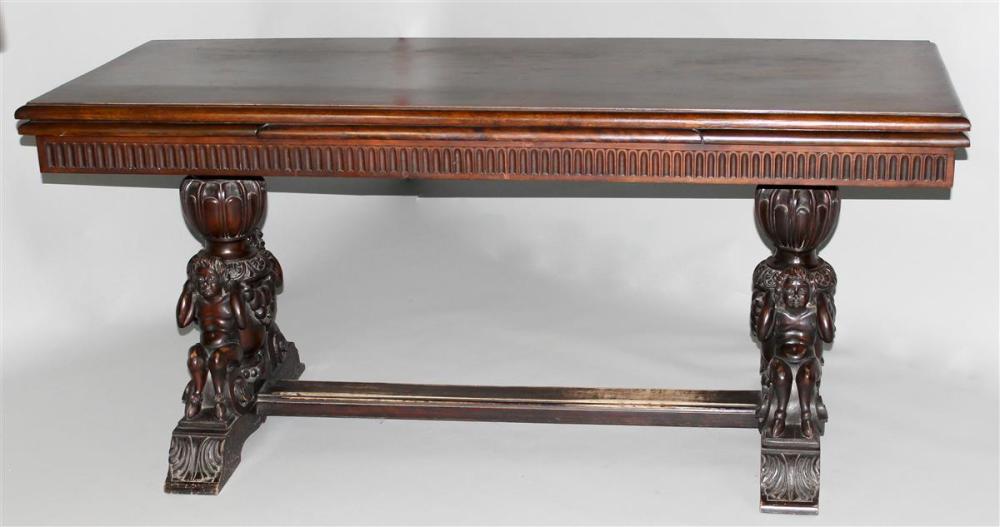 BAROQUE STYLE WALNUT TRESTLE