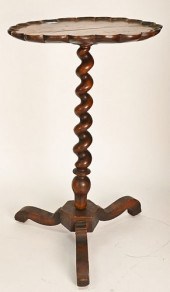 BAROQUE WALNUT CANDLESTAND, HA