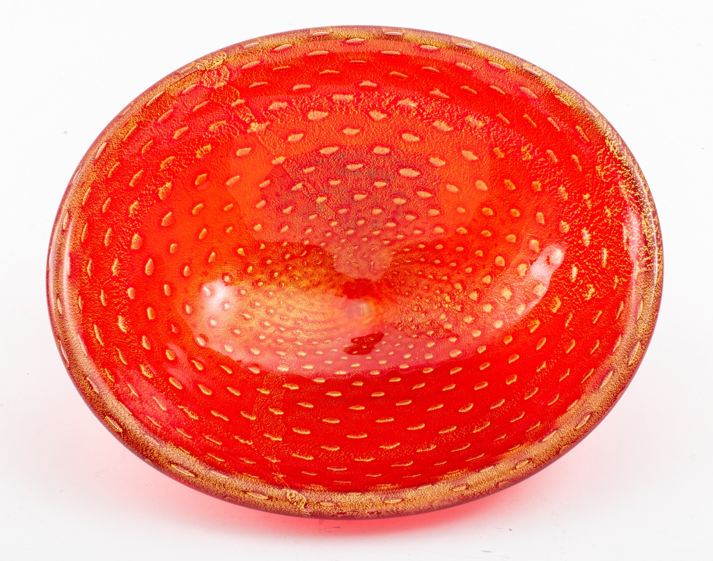 BAROVIER ITALIAN MURANO GLASS RED &