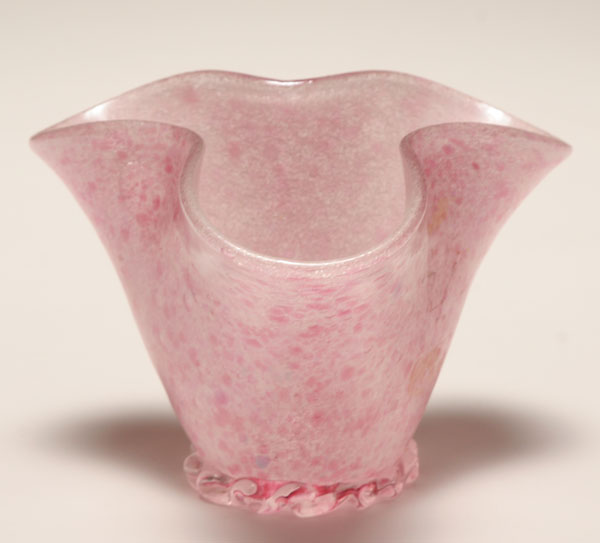 Barovier & Toso pink art glass bowl