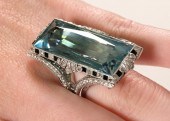 BAROZZI 18K WG 28CT AQUAMARINE