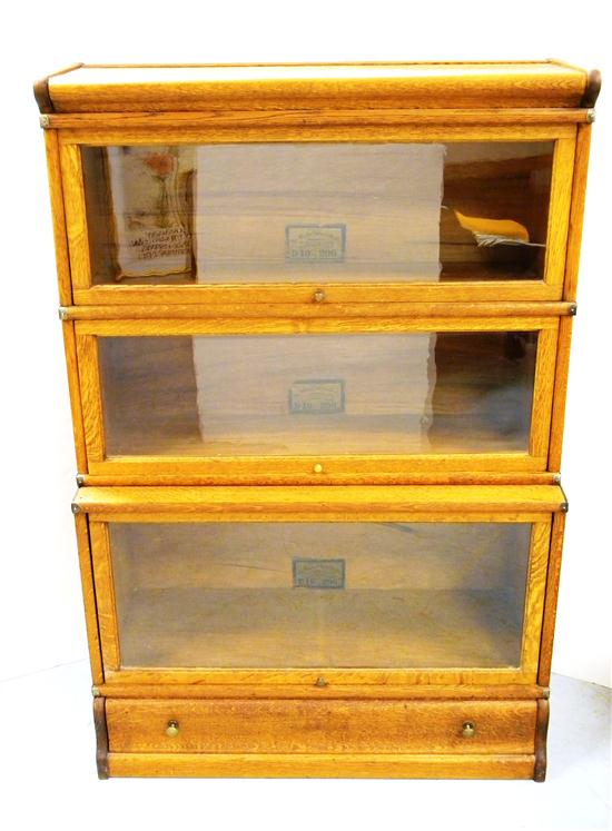 Barrister oak bookcase 