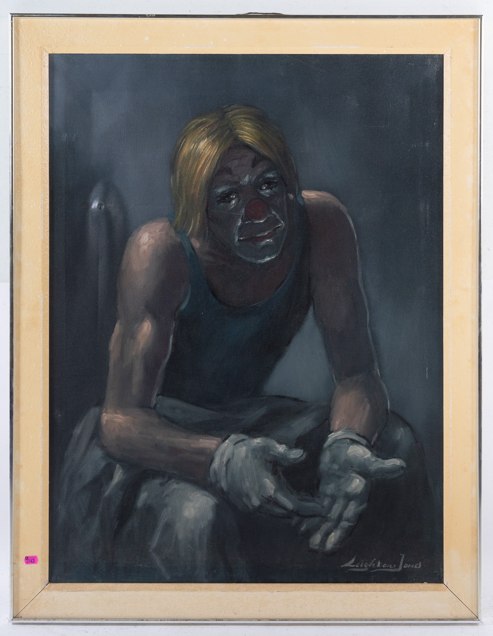 BARRY LEIGHTON-JONES. CLOWN, OIL