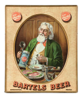 BARTELS BEER SIGN W/ MAN & STE