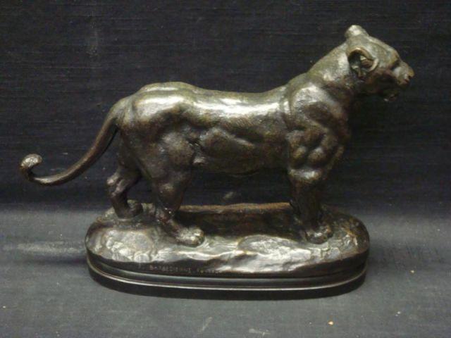 BARYE, A.L. Bronze "Lionne de