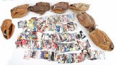 Baseball mitts and card groupi