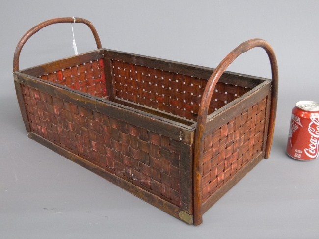 Basket in red paint.