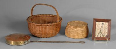 Baskets, bed warmer, drawing: round