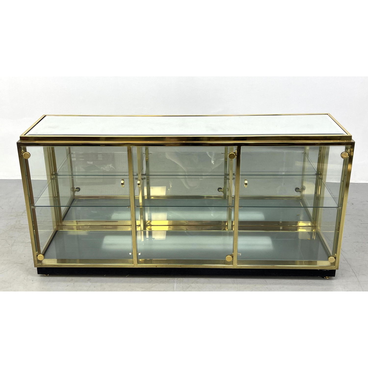BASSETT MIRROR Co Glass and Brass