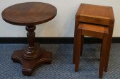 BASSETT ROUND TABLE AND TWO NE