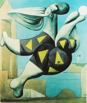 BATHER WITH BEACH BALL BY PABL