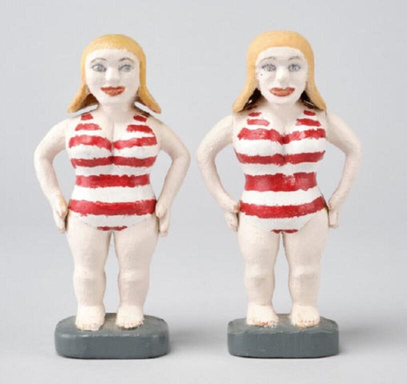 BATHING BEAUTIESA pair of