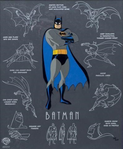BATMAN ANIMATED SERIES MODEL SHEET: