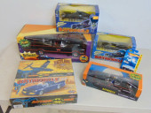 BATMAN TOY LOT, 4 BATMOBILES &