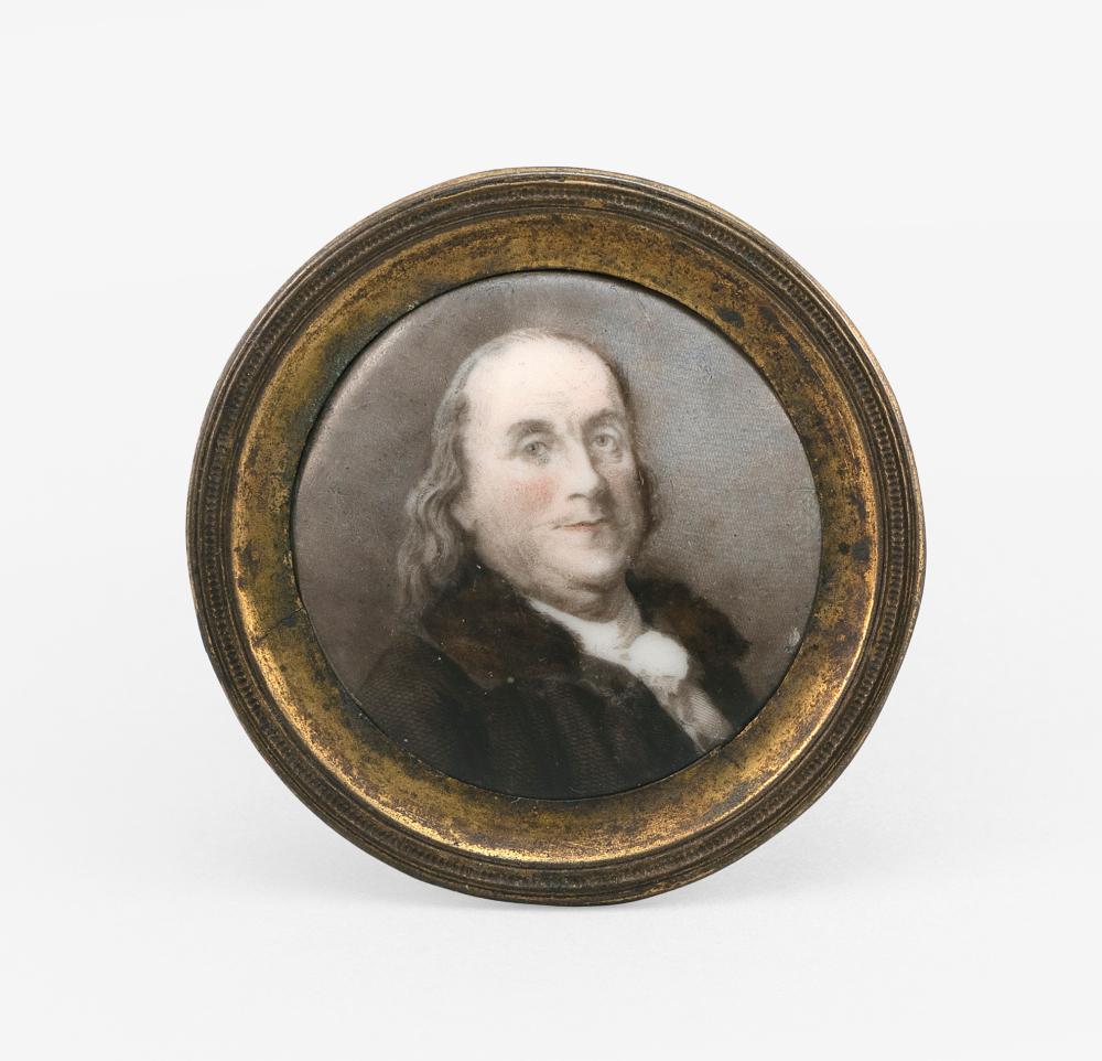 BATTERSEA ENAMEL KNOB DEPICTING