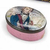 Battersea enamel patch box of