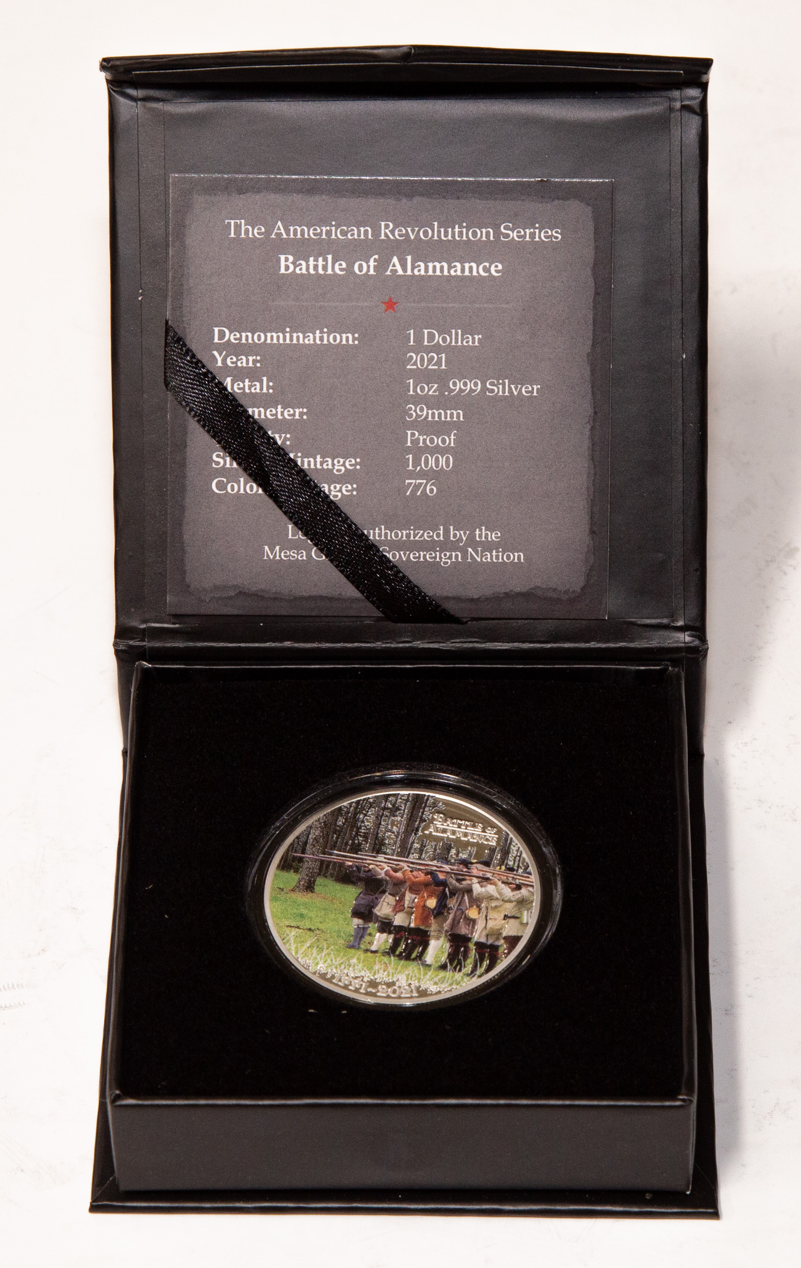 BATTLE OF ALAMANCE 1 OZ SILVER