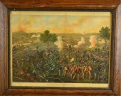 BATTLE OF GETTYSBURG 1884 LITH