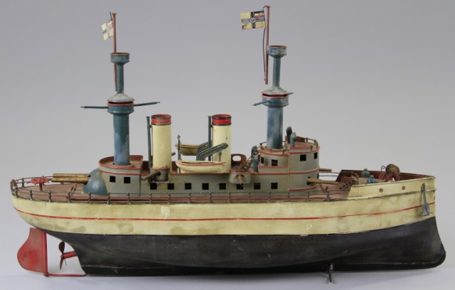 BATTLESHIP Hand painted tin done in