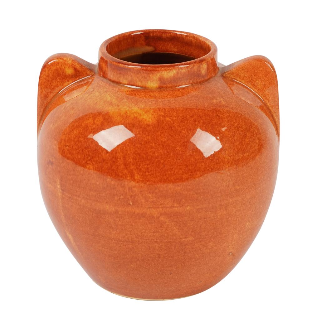 BAUER ORANGE-GLAZED CERAMIC
