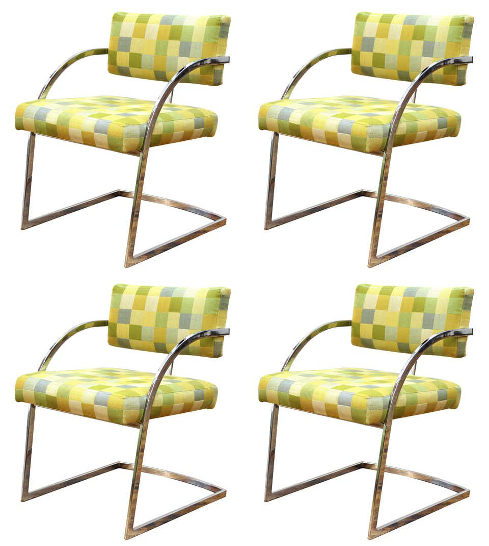 BAUGHMAN STYLE MODERN CHROMED METAL