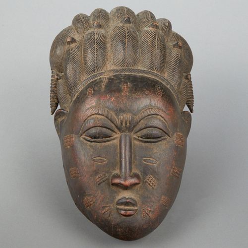 BAULE MBLO AFRICAN PORTRAIT MASK
