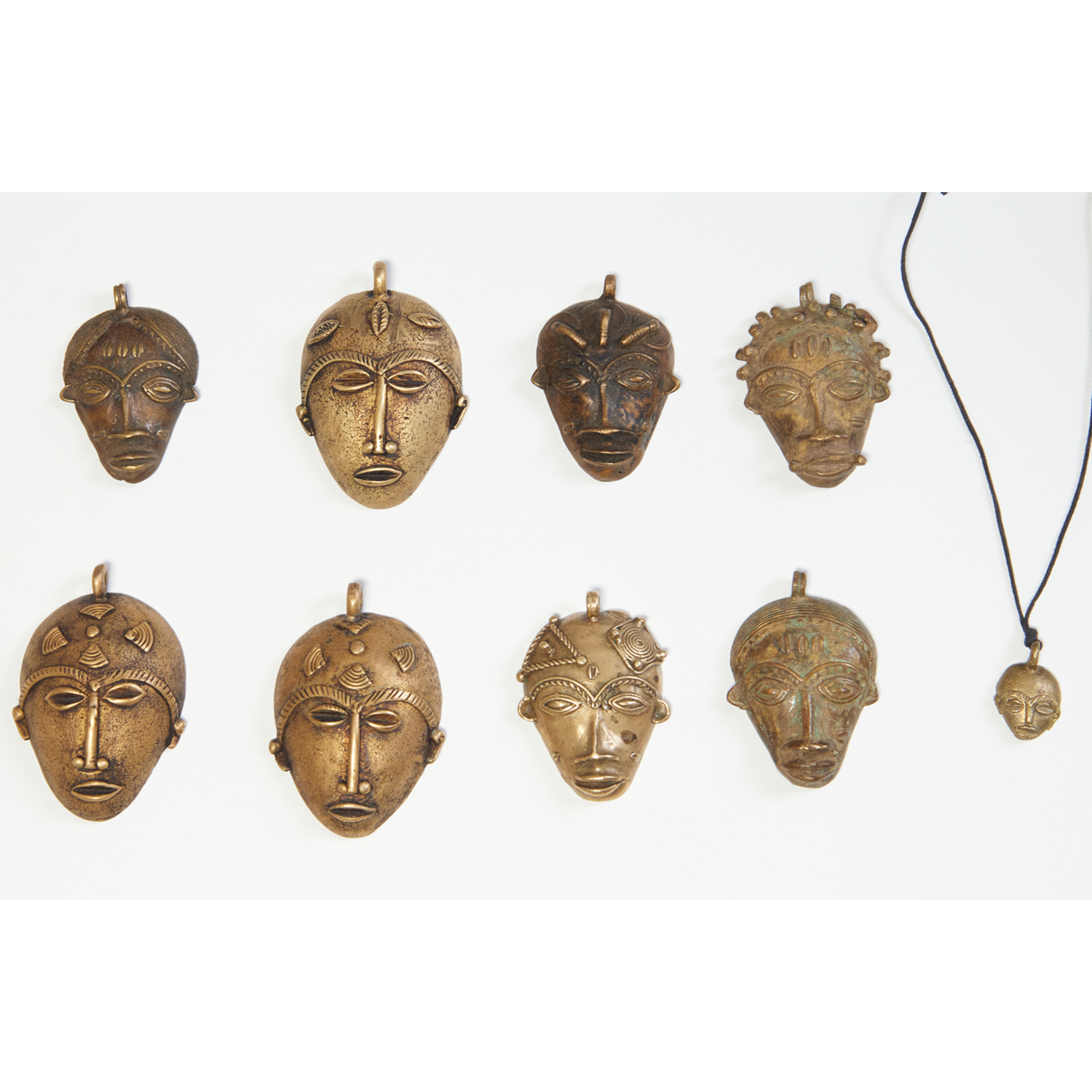 BAULE PEOPLES, (9) BRONZE MASK