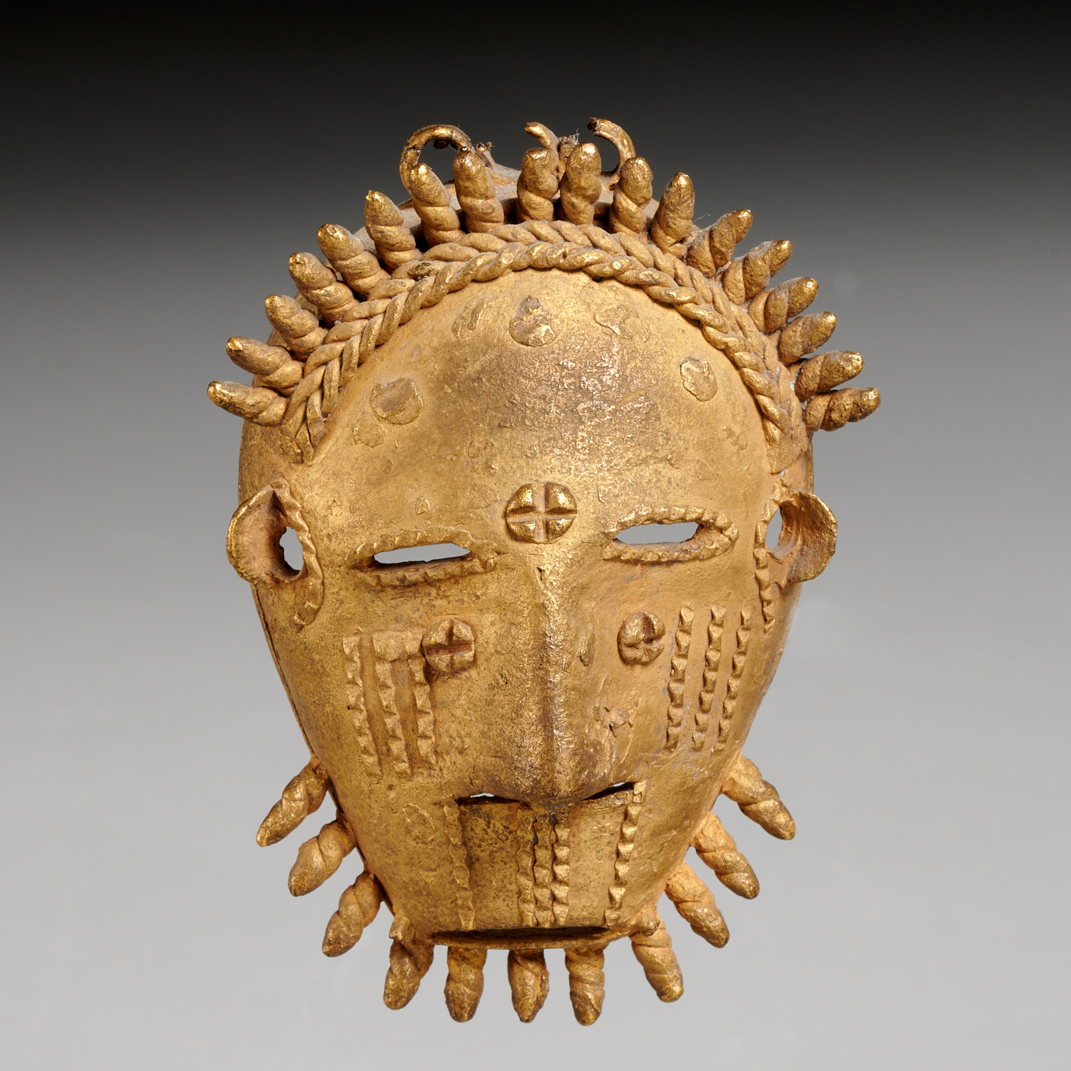 BAULE PEOPLES, GOLD MASK PENDANT