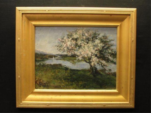 BAUM, JH. Oil on Canvas of Blooming