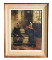 BAUMAN, OIL ON CANVAS, INTERIO