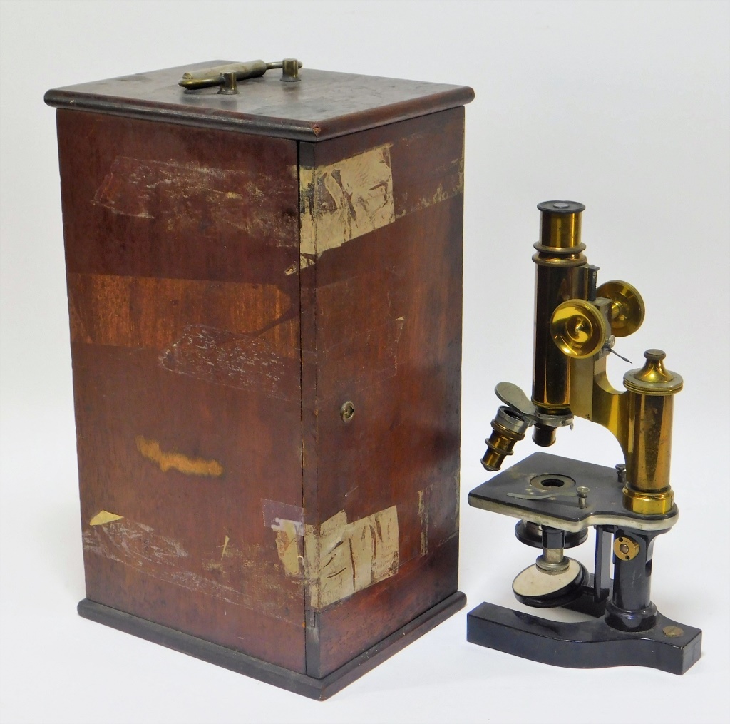 BAUSCH & LOMB BRASS MICROSCOPE &