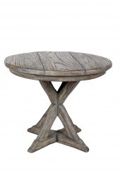 BAUSMAN DISTRESSED WOOD ROUND