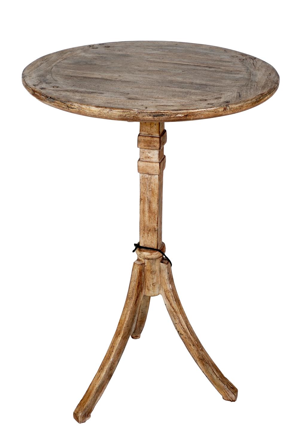 BAUSMAN ROUND TRIPOD SIDE TABLEwith