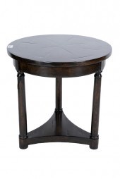 BAUSMAN STAINED WOOD LAMP TABL